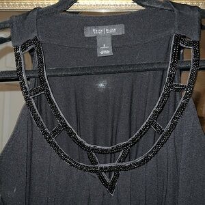 2/$10 
White House Black Market tunic Small Beading EUC. Mini dress. No flaws